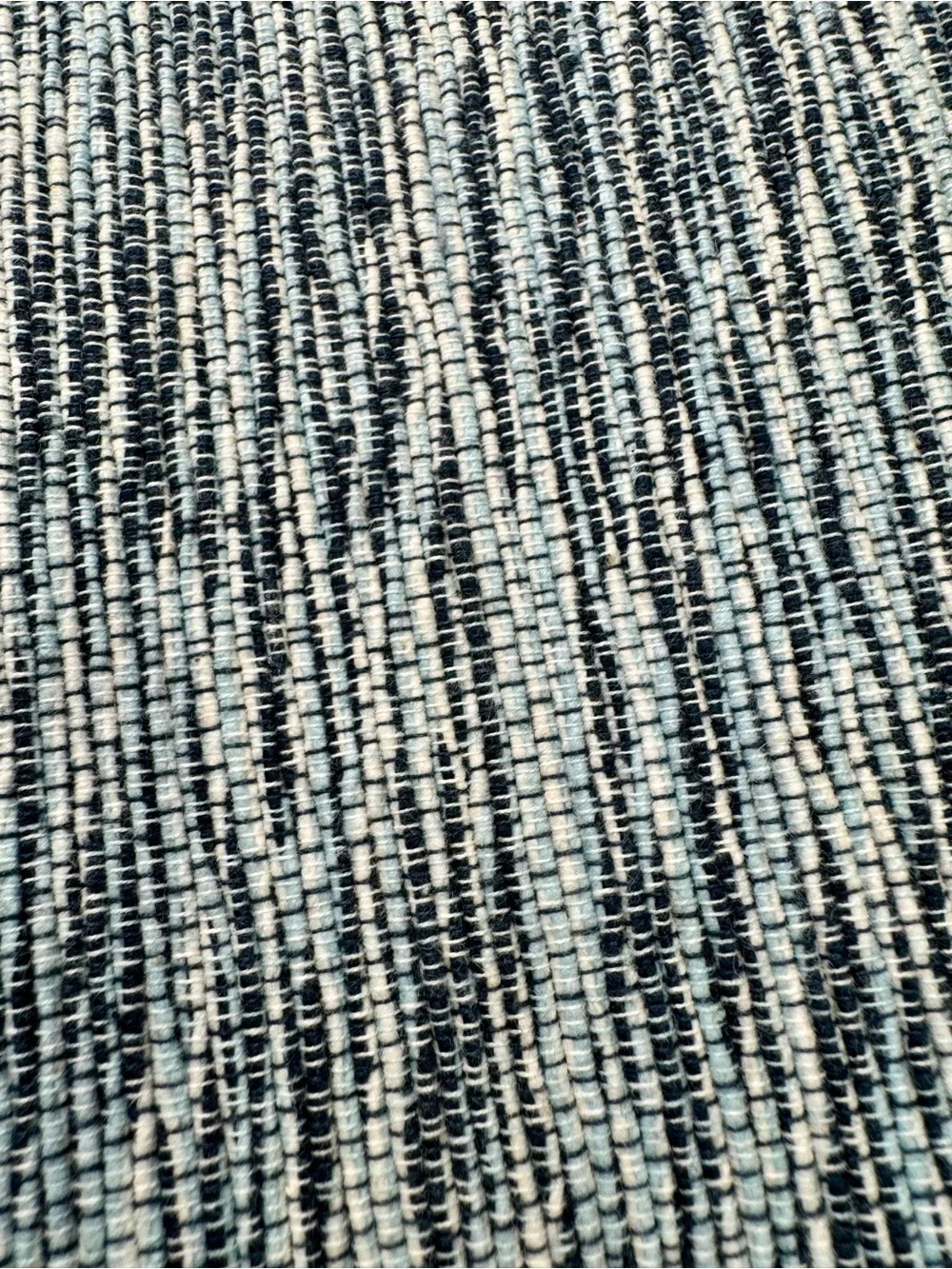New Blue Black White Woven 100% Cotton Rectangular Placemats Set of 4 - 12”x18”